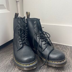 Classic Doc Marten Lace Up Boots Black
